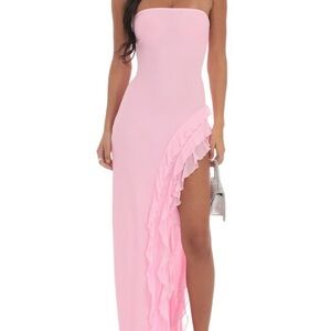 Lucy in the Sky Strapless Pink Dress